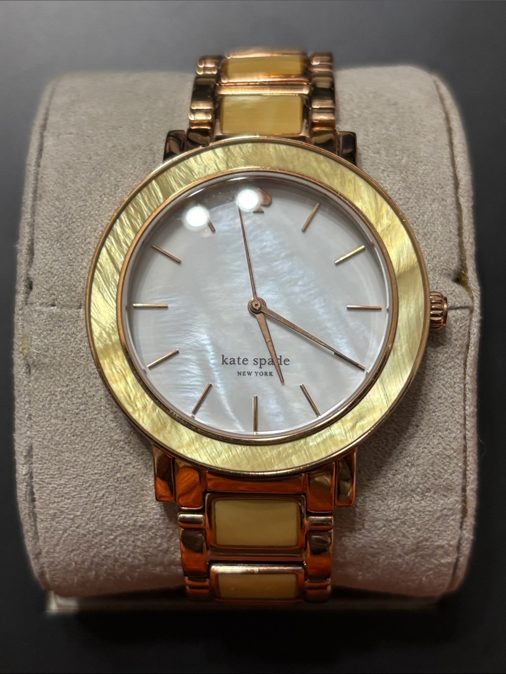 kate spade gold-tone mother-of-pearl dial bracelet watch 💥read description💥